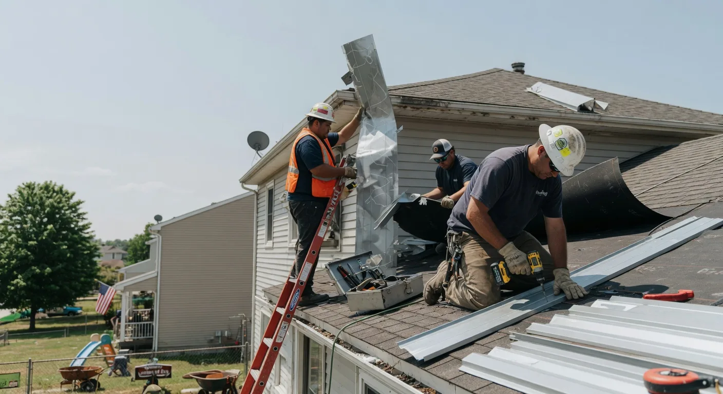 Storm Damage Metal Roof Repair in South Kent, CT